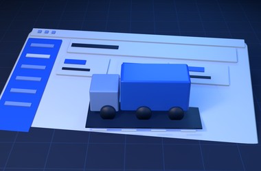 Illustrated cover for Paylalo DMS (Distribution): a dashboard window with a 3D truck motif.