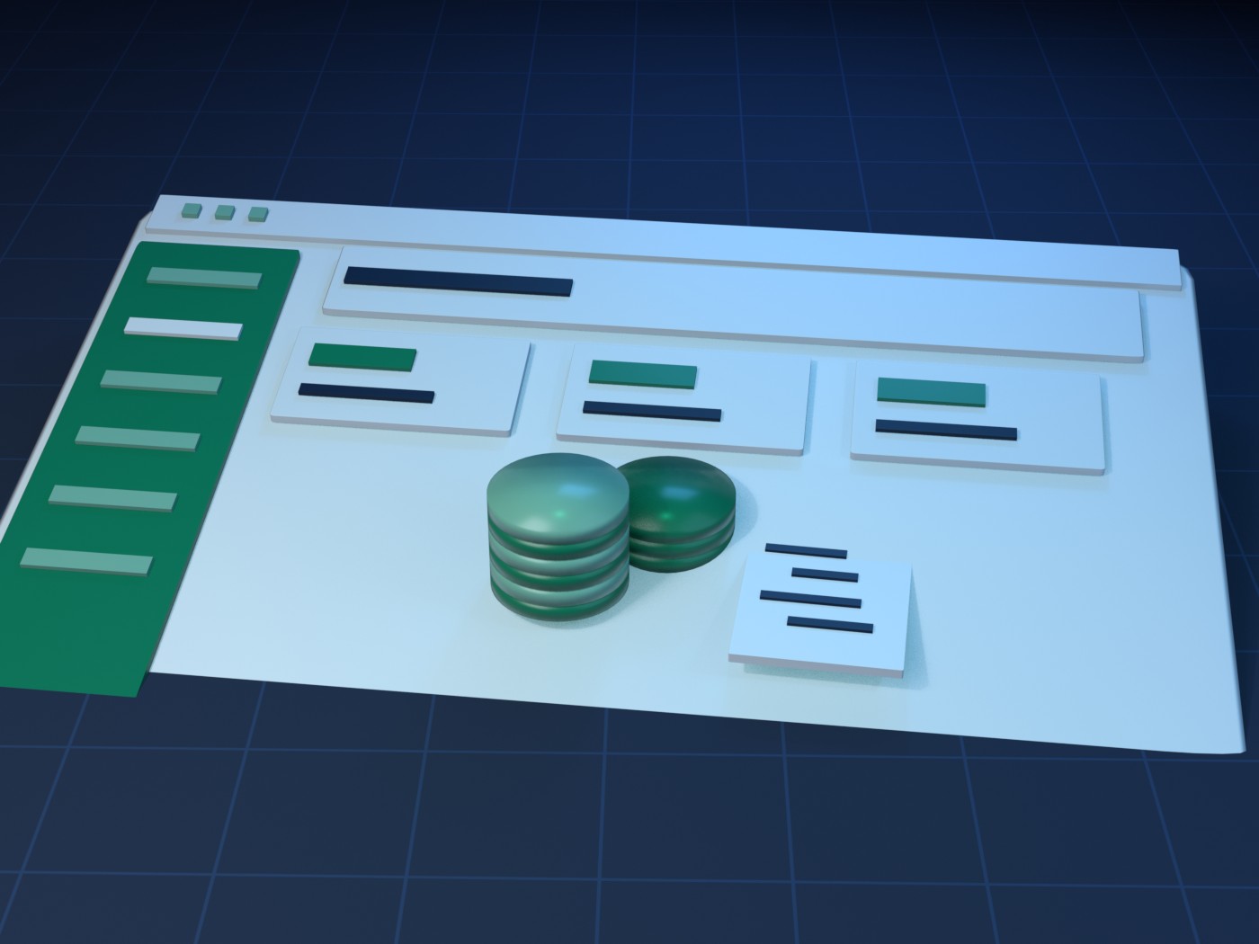 Illustrated cover for Paylalo Cashiering: a dashboard window with a 3D cash motif.