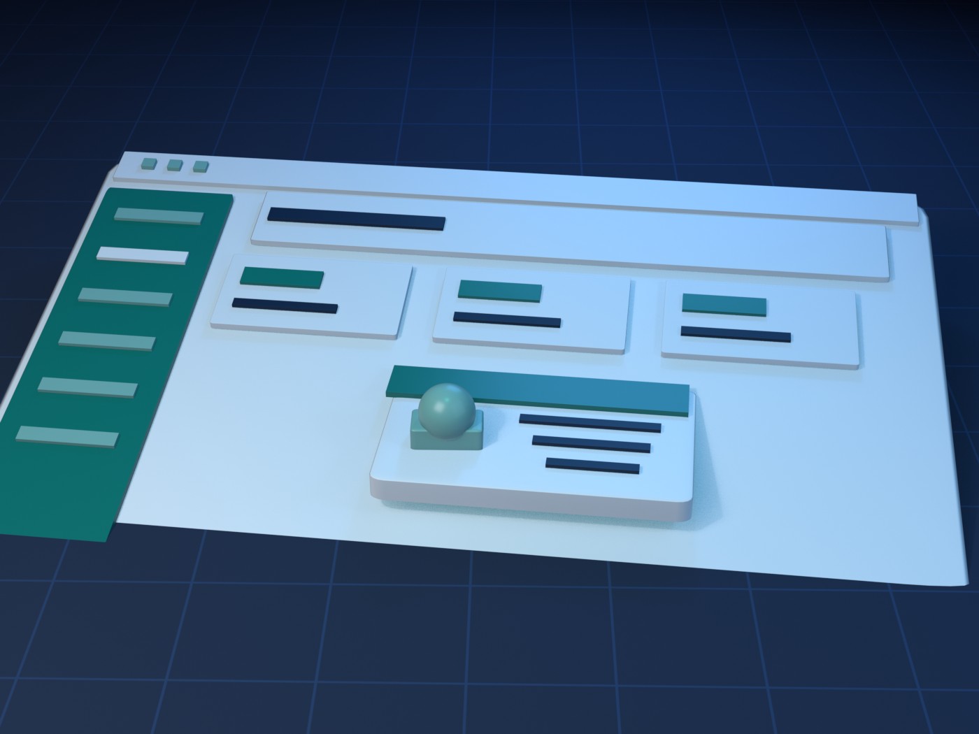 Illustrated cover for Paylalo Supplier Portal: a dashboard window with a 3D idcard motif.