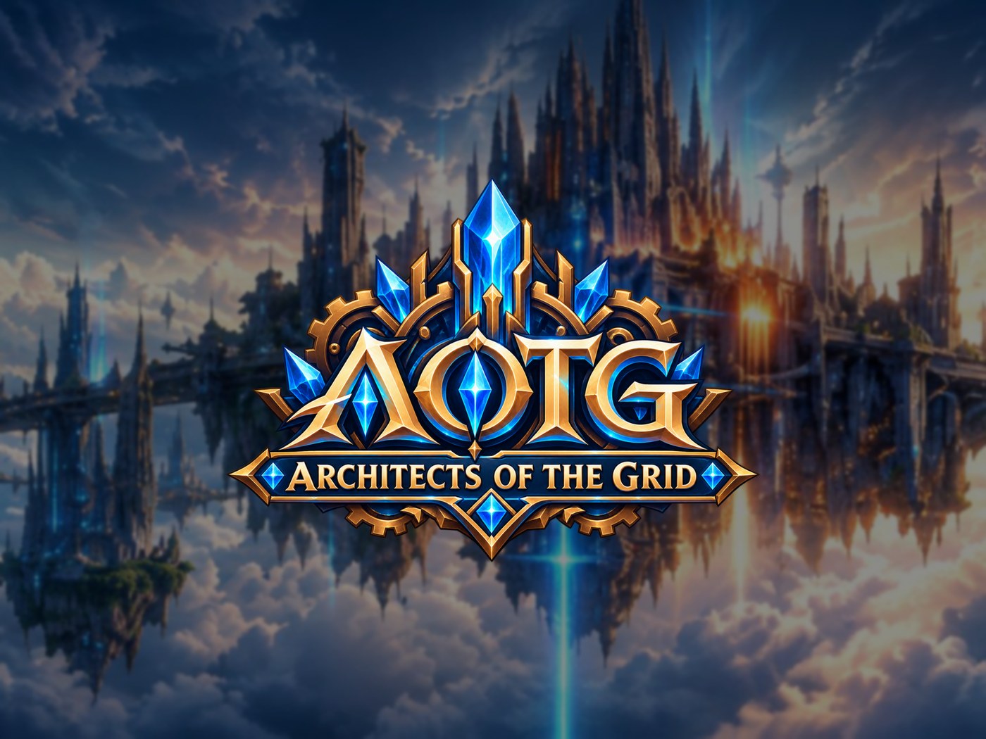 Illustrated cover for Architects of the Grid: Online Card Battler.