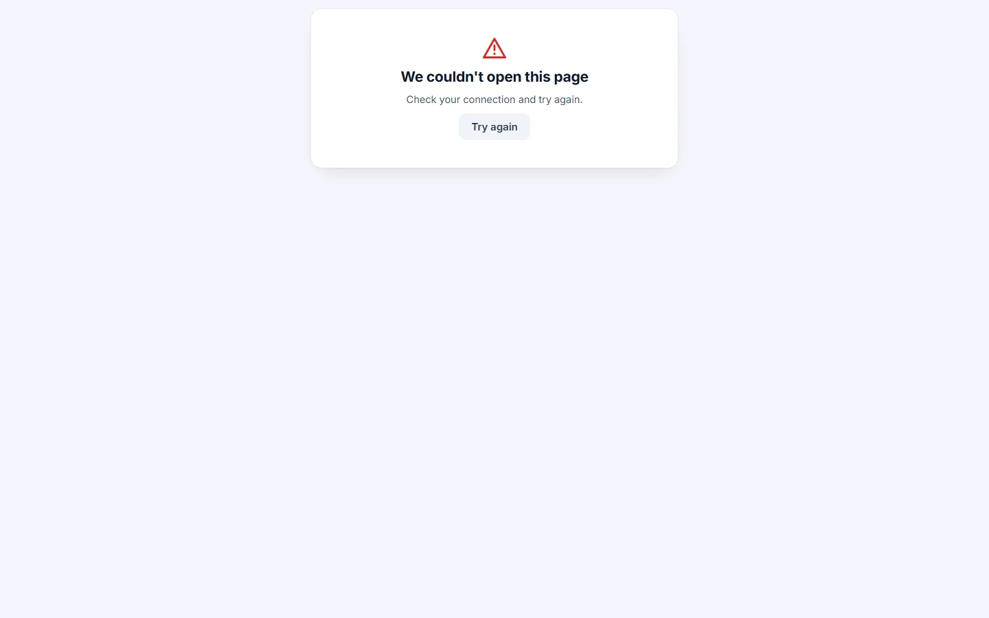 The /f/ token link with an invalid token