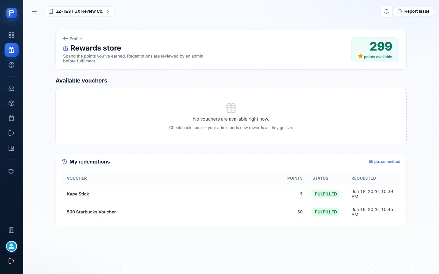 Rewards store